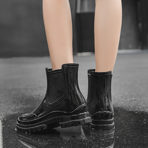 Cross-border fashion Korean style rain boots for women TPR high-grade material water shoes non-slip and wear-resistant kitchen non-slip rubber shoes for women