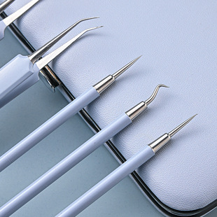 Stainless Steel Multi-Color Acne Needle Set Beauty Acne Needle Acne Clip Household Blackhead Removal Facial Acne Needle Tool