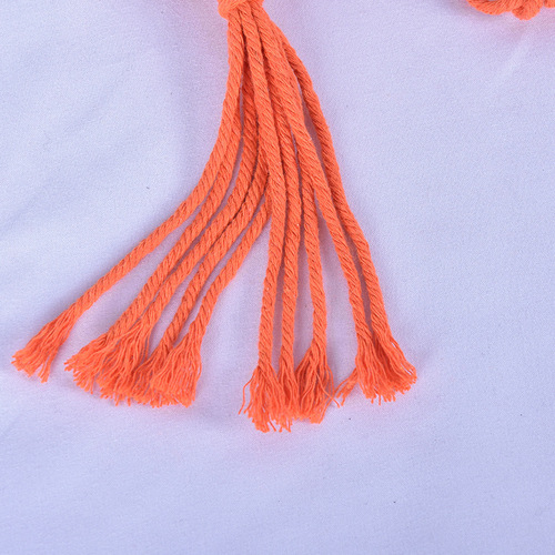 Colored cotton rope bundled cotton three-strand rope tag rope 123456 mm tapestry woven lanyard hand-woven rope