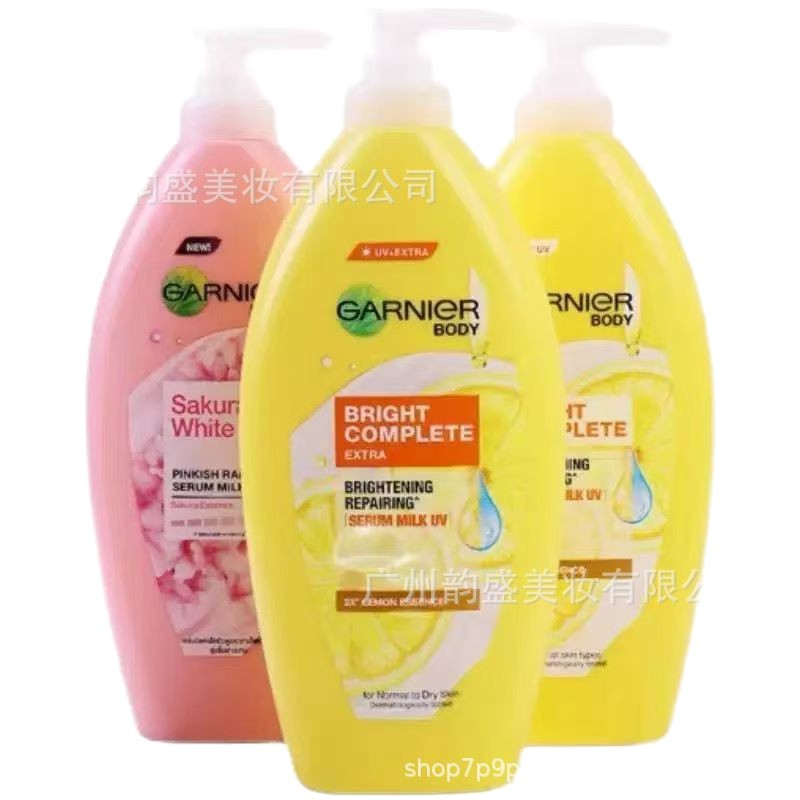 Spot Garnier Lemon Board Lotion Tailandés 377 Niacinamida Hidratante Loción Hidratante Ilumina Hombres y Mujeres de gran capacidad