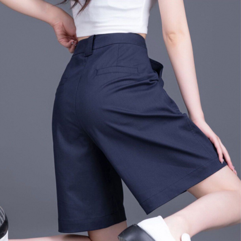 Pure Cotton Comfortable Shorts Women's Summer Thin New Breathable Suit Five-point Pants Women's Straight Casual a-word Pants for Children