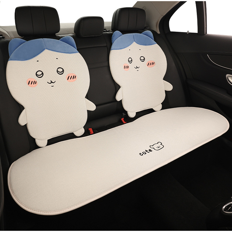 Car seat cushion made of linen, Usagi, Chiikawa, Hachiware, suitable for all seasons, cute cartoon design for girls