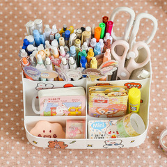 Cute creative pen holder for children and girls INS style student office desktop fashion large capacity stationery storage box