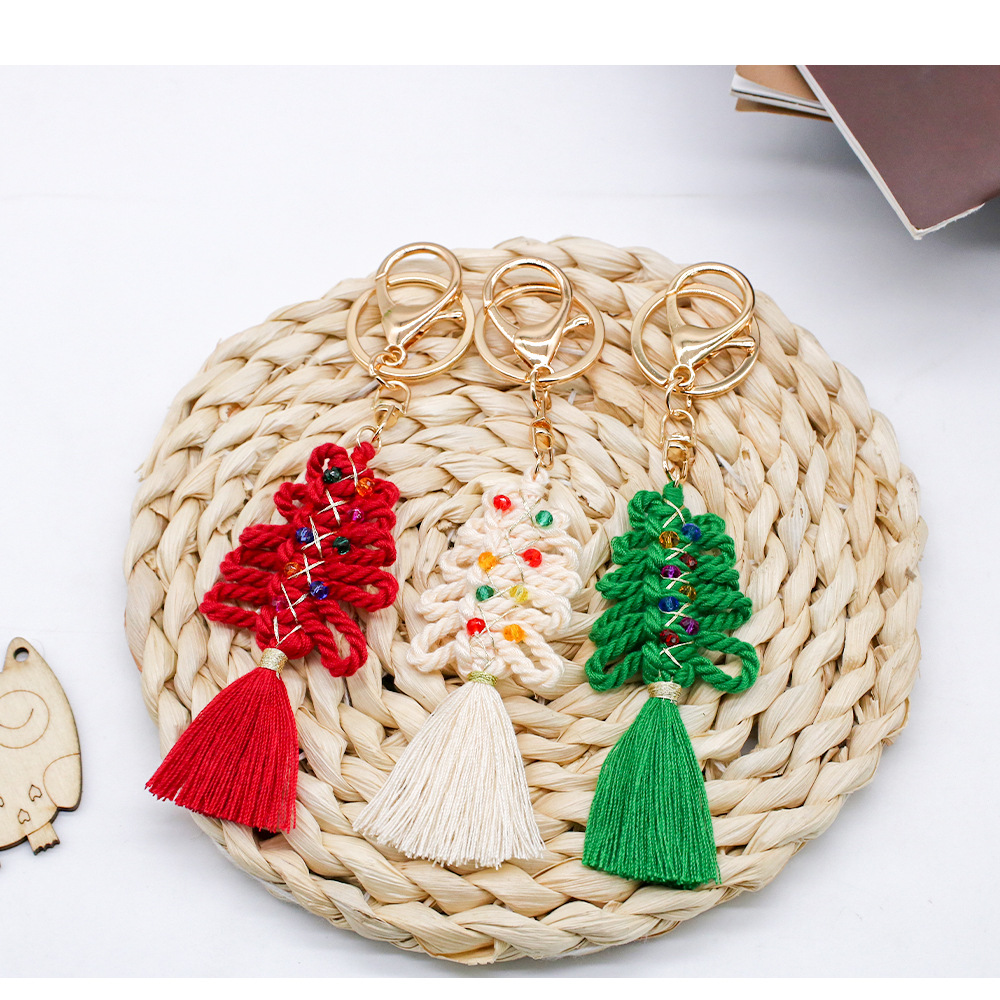 33g Weight Bag Pendant, Keychain Classification 1 Piece Quantity Elegant Retro Christmas Tree Cotton Christmas Women's Bag Pendant Keychain