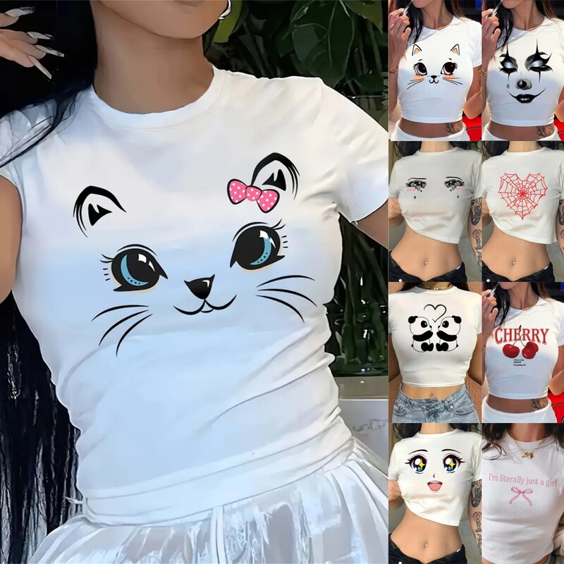Cross-border EBAY to figure a also do women's short sleeve Amazon AliExpress shrimp Europe and the United States women's short navel outfit Cross-border EBAY to figure a also do women's short sleeve Amazon AliExpress shrimp Europe and the United States women's short navel outfit