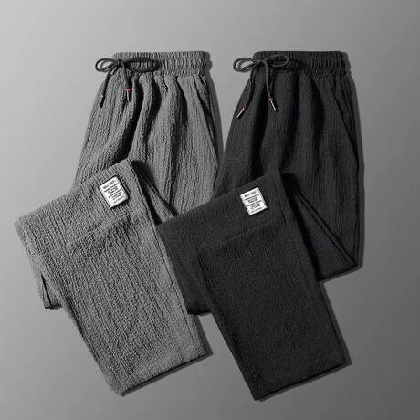 Working Pants for Men's Construction Site Wear-resistant Dirty-resistant Summer Ice Silk Thin Breathable Working Clothes Pants
