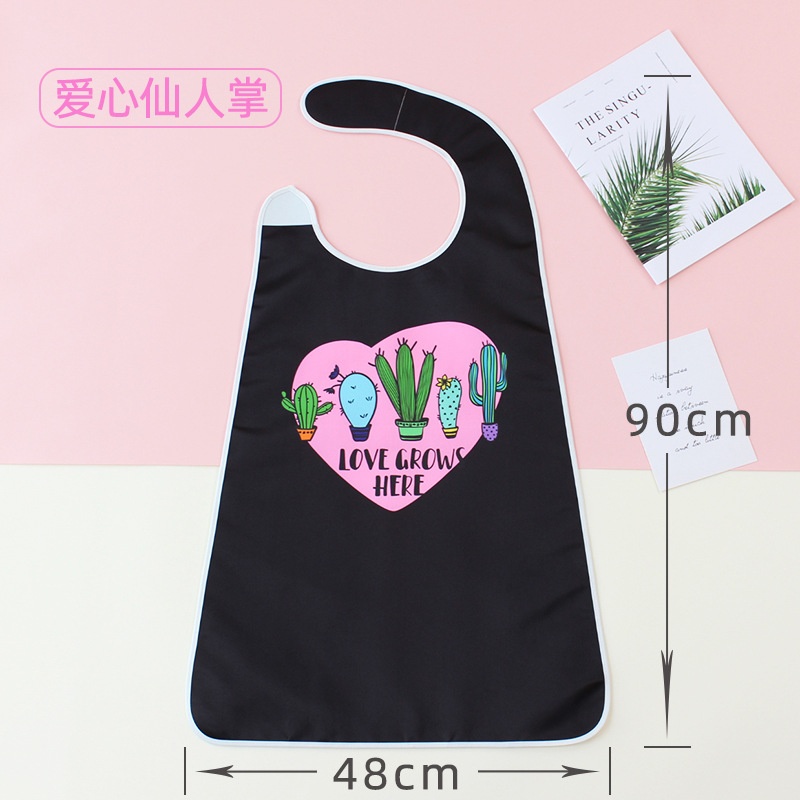 Suministro transfronterizo babero adulto a prueba de aceite a prueba de salpicaduras babero adulto de moda lindo babero olla caliente restaurante invitado delantal impermeable