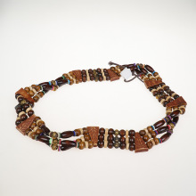 手工diy绳带复古装饰品编织腊线串珠七彩木珠西部牛仔帽装饰帽带