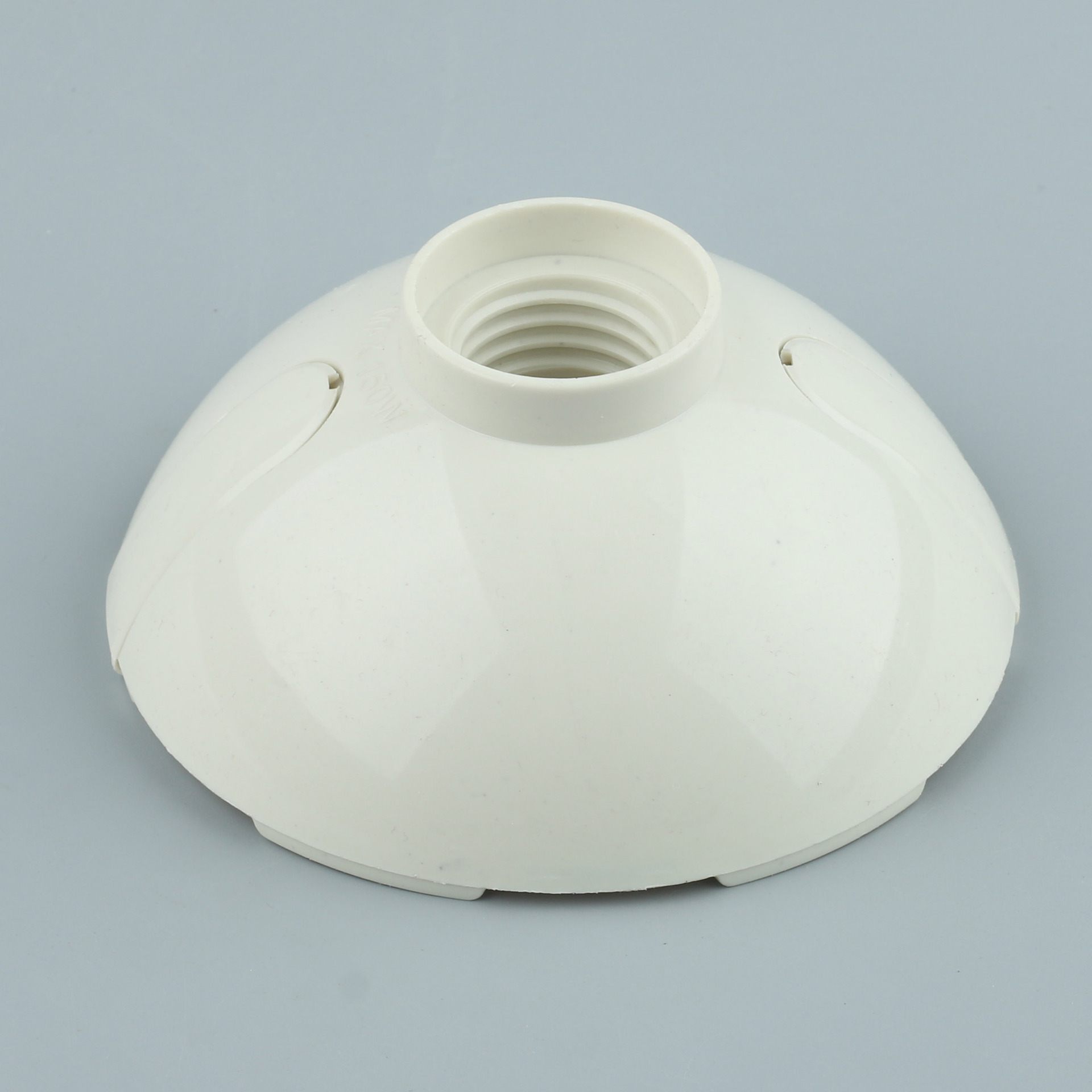 E27 ensambla el soporte de la lámpara de disco de techo, el soporte de la lámpara de tornillo de plástico blanco presiona el accesorio de la lámpara de la base de la lámpara de araña de cableado. image 6