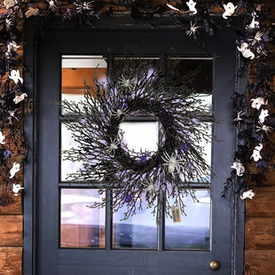 2025 Cross-Border Amazon New Product Halloween Garland Horror Decoration Front Door Door Hanging Home Decoration Party Garland