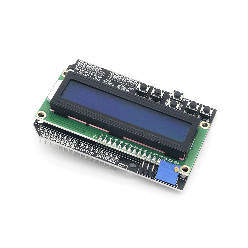 Плата расширения LCD1602 символьного дисплея, входы/выходы, LCD KeyPad Shield