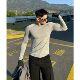 Lulu Same Style American Style Casual Seamless New Jacquard Sports Long Sleeve Men's Slim-fit Quick-drying High Elastic Training Top