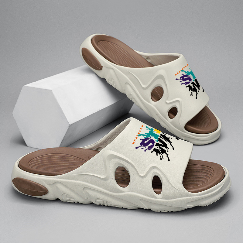 Zapatillas de moda de verano para hombres, zapatillas casuales, zapatillas de playa antideslizantes de fondo grueso para adolescentes