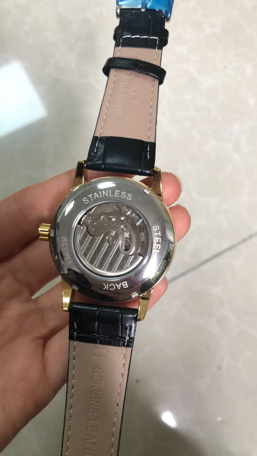 Forsining Men's Mechanical Wrist Watch Automatic Skeleton Moon_voghion.com