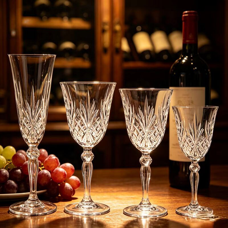 High-End Burgundy Wine Glass with Rhinestones, Tall Stem Glass for Home Use, Champagne Glass, Crystal Wine Glass, High-Quality Large Belly-Shaped Glass
