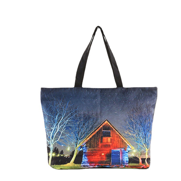 供应整版彩印棉布购物袋 手工丝印彩色印刷logo手提帆布袋 按要求