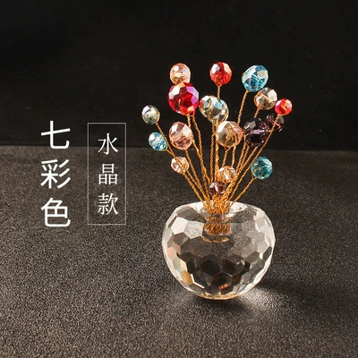 Factory wholesale car creative jewelry Crystal Apple lucky fruit car interior supplies car ornaments (Car ornaments) - lucky-fruit-crystal-seven-color