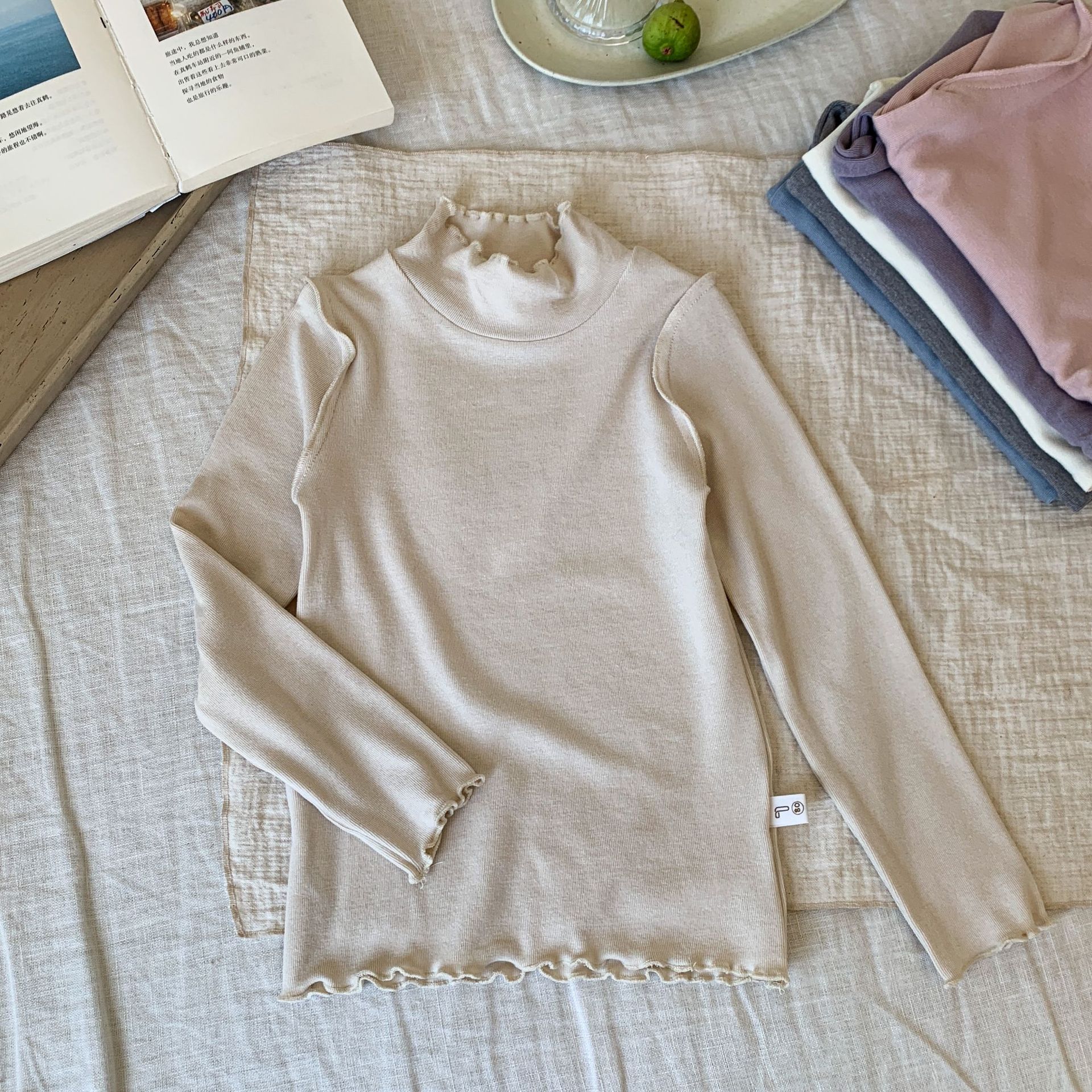 Sugar Pear ropa infantil camiseta camiseta para niñas 2025 otoño nuevo chaqueta de otoño para niños pijamas ropa de bebé