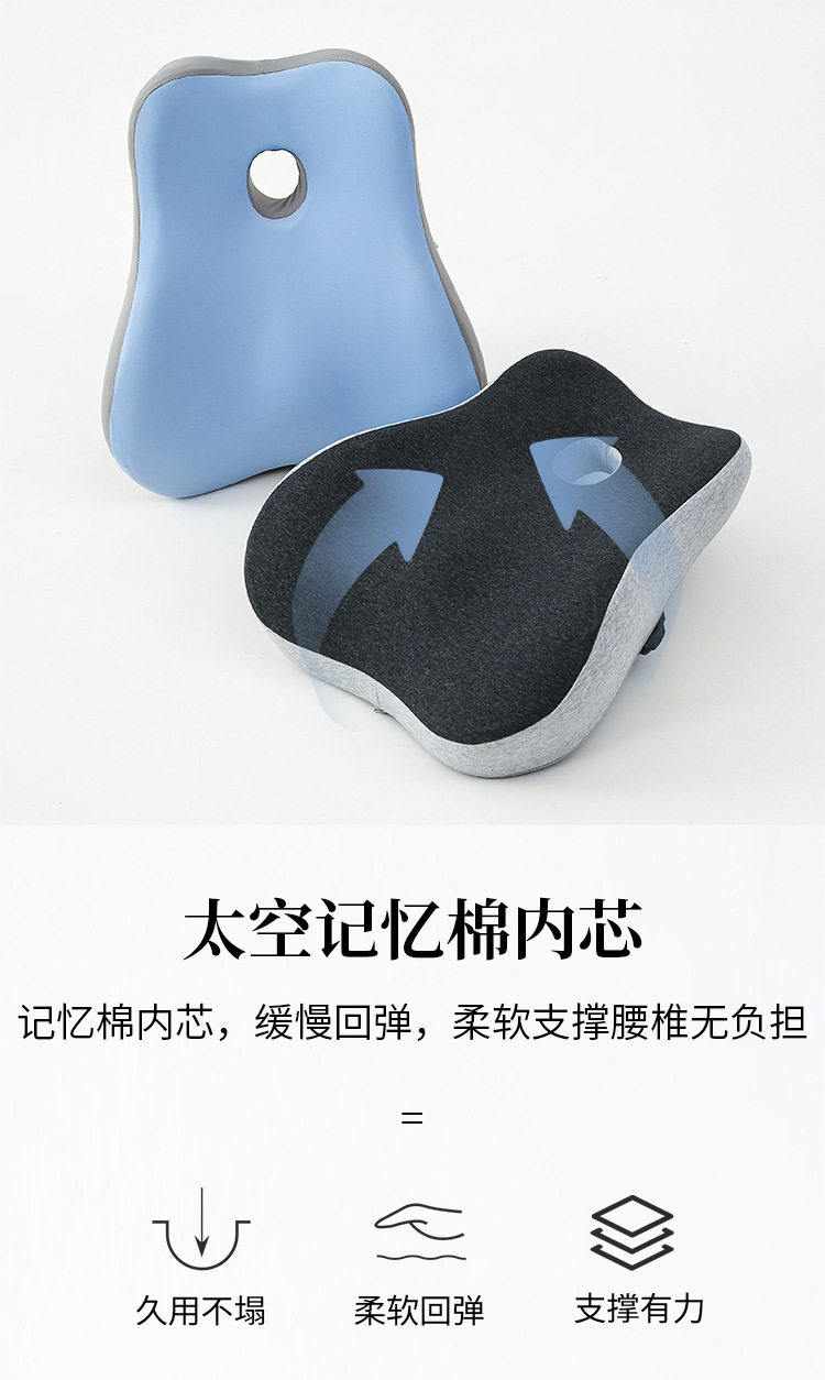 Car Memory Foam Headrest Waist Neck Pillow Neck Waist Cushion Back Cushion Car Seat Waist Pillow Office Waist Cushion
