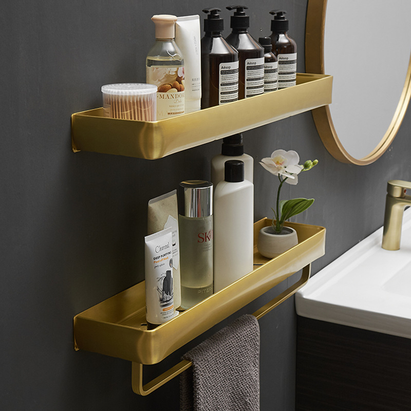 Factory toilet shelf wall hanging bathroom toilet washstand non-perforated storage rack space aluminum bathroom wall