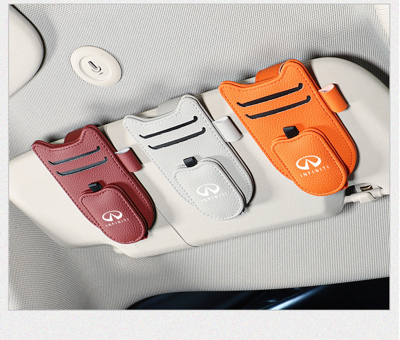 Suitable for Infiniti Q50L Q60 QX50 QX60 car glasses clip multifunctional sun visor ticket clip