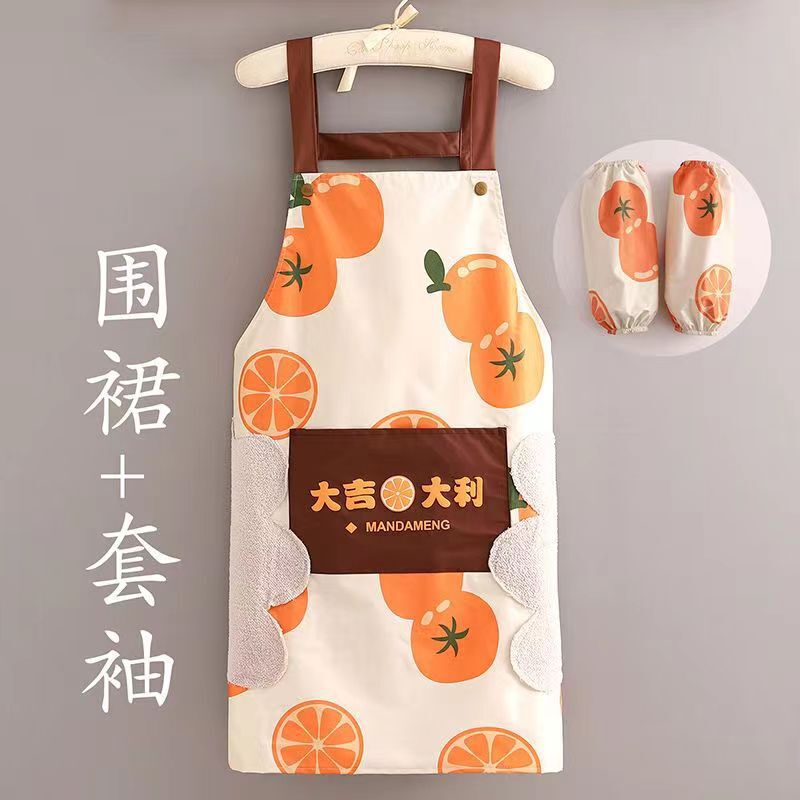防水エプロン女性家庭用キッチン新型小清新ウエスト飲食専用韓国版作業服は男性の大人を決めることができます。|undefined