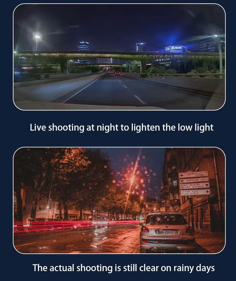 Cross-Border New Model Four-Lens Dash Cam That Records Both Inside and Outside the Car, with High-Definition Night Vision and Wide-Angle Reversing Images