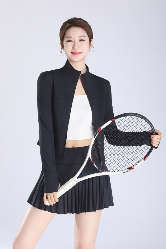ナイロンダブルC日焼け止め服スリムスタンドカラースポーツジャケット女性のウエスト痩身アイスシルククールフード付き日焼け止め服|undefined