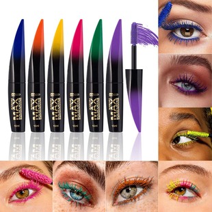 Cross-Border Makeup Baolishi Colorful Mascara Waterproof Thick Curling Not Easy to Smudge Eyeliner Mascara Wholesale