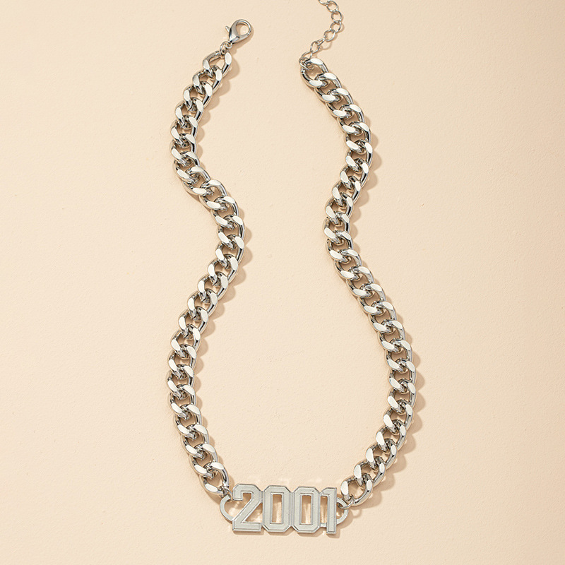 Fashion Era Number 2001 Metal Fashion Necklace display picture 5