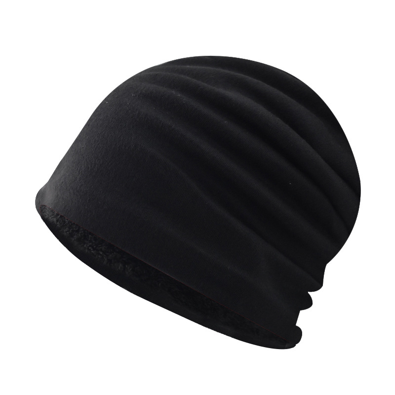 Otoño e Invierno nuevo jersey sombrero todo-fósforo forrado de vellón cerrado dedo del pie sombrero de los hombres al aire libre espesado cálido confinamiento de las mujeres pila sombrero