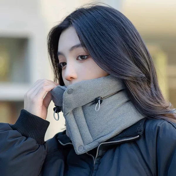 2026 Warm Neck Warmer Winter Cycling Thickened Windproof Scarf down Cotton Men's Electric Bike Cold-Proof Neck Protector