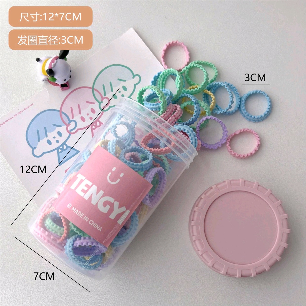 Estilo coreano de alta cuerda de Pelo elástico de las mujeres anillo de toalla simple banda de goma cuerda de pelo de cola de caballo alta anillo de pelo de bebé