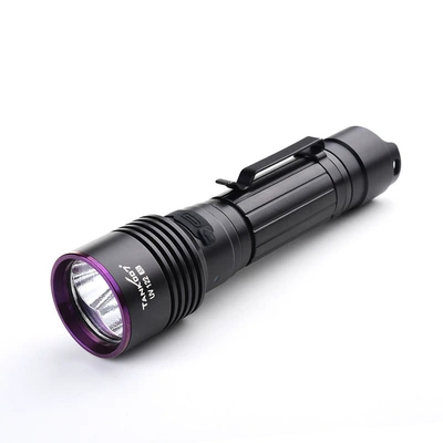 TANK007 outdoor handheld flashlight dual light source White light purple light industrial detection ultraviolet fluorescent agent detection (UV fənərlər) - uv122-standard-18650-battery-electric-tube-sleeve