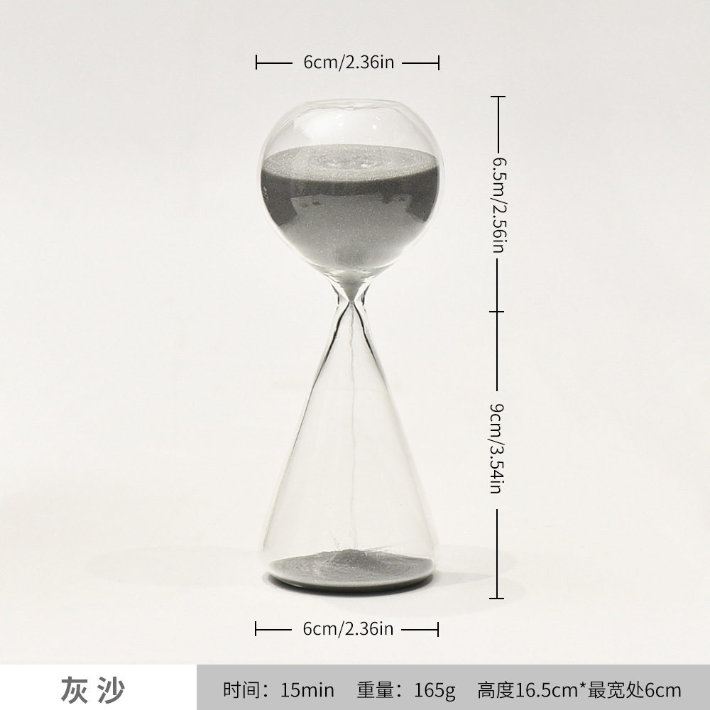 Reloj de arena de cristal colgante de estrella de hogar nórdico 15 minutos Reloj de arena de meteorito Regalos creativos Fábrica de decoración del hogar image 8