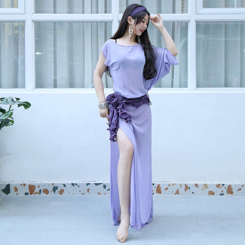 Belly dance practice clothing 2024 new clothing women's folk baladi robe performance oriental dance dance clothing hip scarf