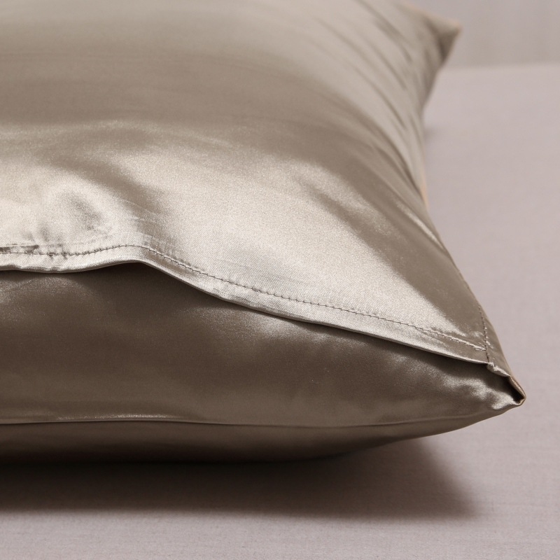 Solid Color Silk Mulberry Silk Pillowcase Double Sided Ice Silk Satin Pillowcase 48x 74cm European Pocket Pillowcase