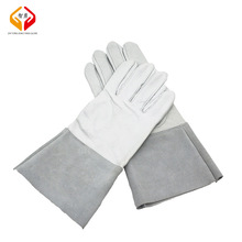 电焊氩弧焊工作手套头层牛皮结实隔热气保焊日本长款劳保手套厂家