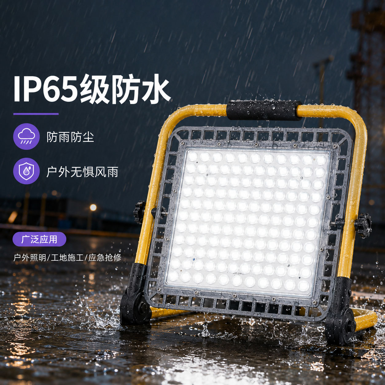 lámpara de iluminación exterior recargable solar camping móvil luz de campo de luz de alta intensidad led proyector image 3