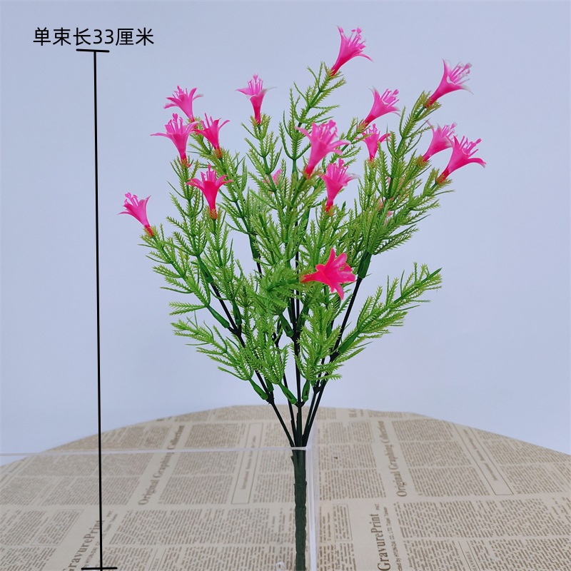 Transfronterizo amazónico anti-UV protección solar Zodiac hippopotamus imitación primavera pequeña lirio flores falsas flores de plástico interior