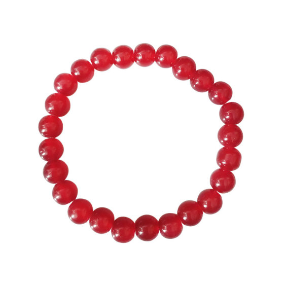 8mm Solid Color Beaded Bracelet Women's Glass Glazed Beads Bracelet Student Tray Play Soft Hand Jewelry Hot Sale Wholesale