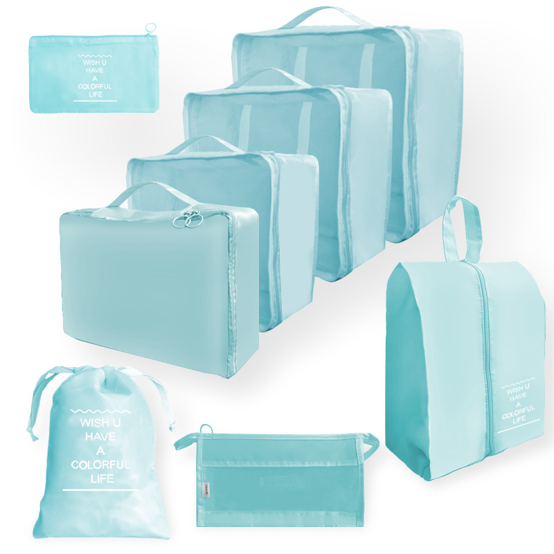 Bolsa de almacenamiento de viaje traje de seis piezas de siete piezas de ocho piezas plegable bolsa de lavado bolsa de almacenamiento de ropa bolsa de viaje con cordón