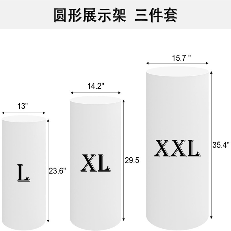 国境を越えた人気の透明アクリル円筒ベース円筒ディスプレイスタンド結婚式やお祝い用のPVCラウンドディスプレイコラム|undefined