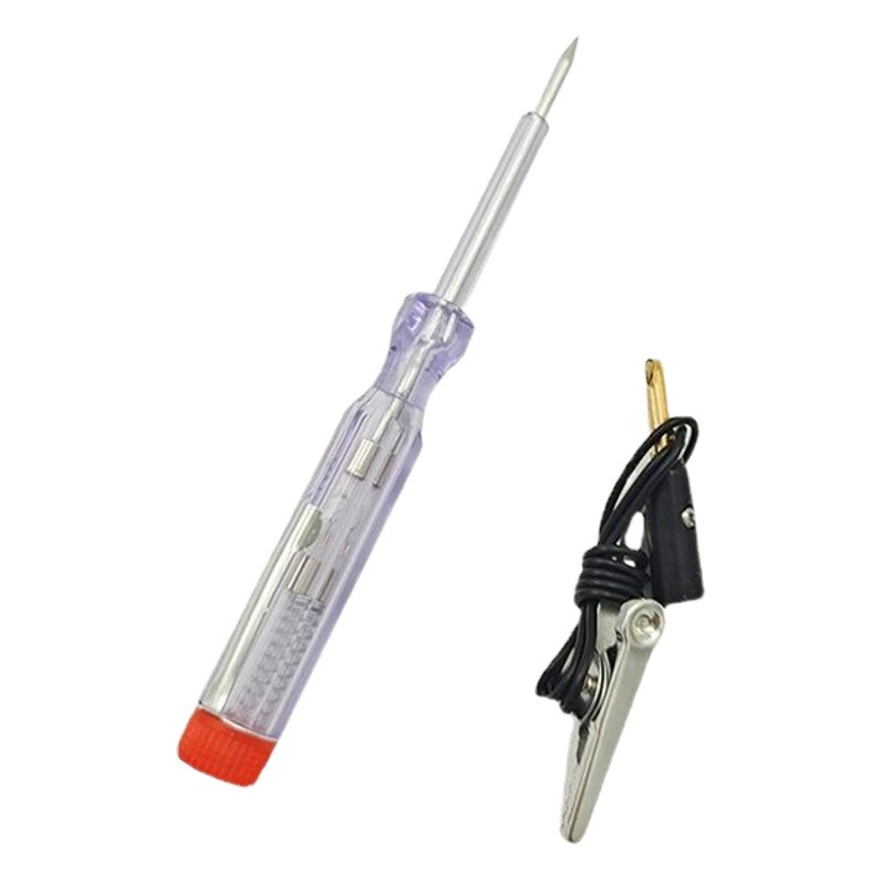 Производители продают небольшие прозрачные электрические испытательные ручки постоянного тока 6-12-24В для автомобильных аккумуляторов