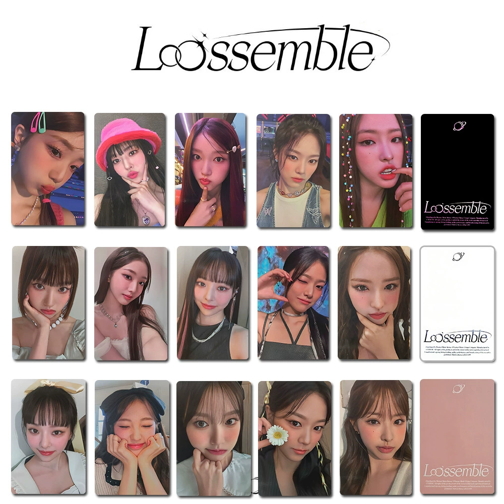 Собранная комбинация LoossembLE, окружающая маленькая карта, уникальная случайная карта Loona, маленькая карта, Ким Хён Шин