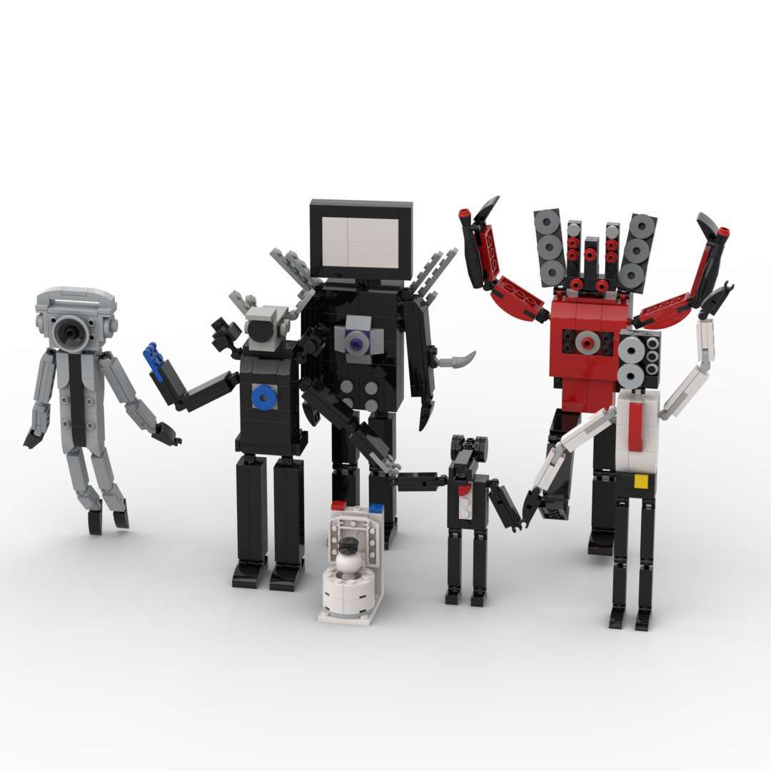 Laberinto wu inodoro hombre monitor hombre modelo titan TV hombre bloques de construcción de juguete hecho a mano montado mesa columpio monstruo juguete