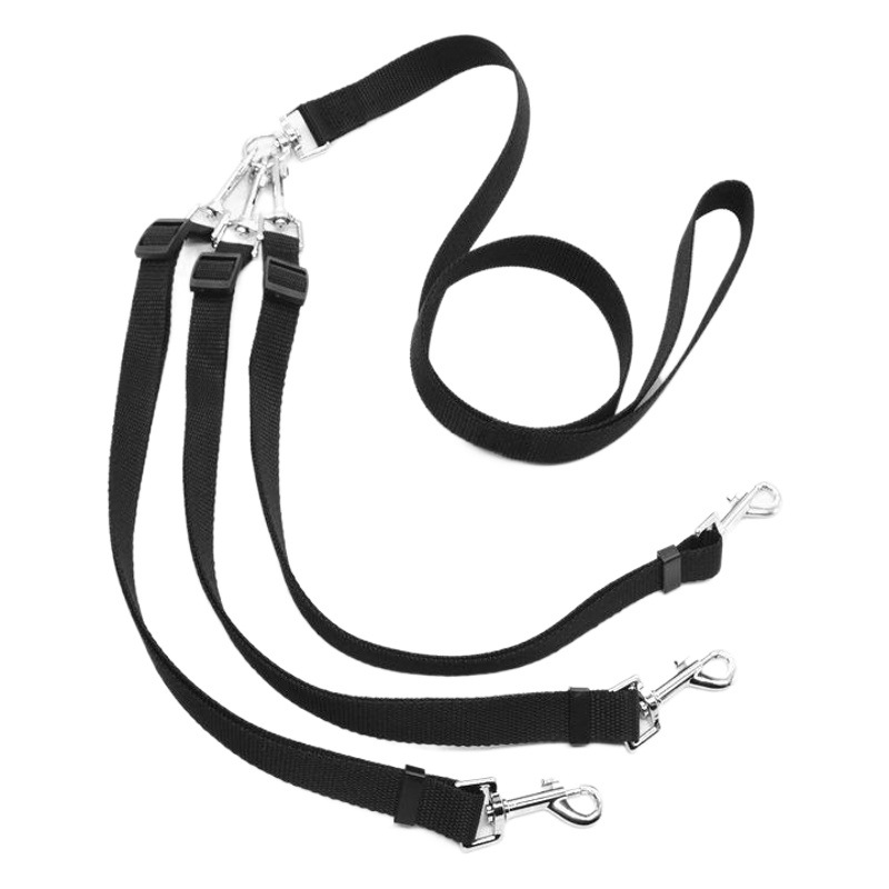 Suministro transfronterizo cuerda para mascotas mascota perro de tres cabezas cuerda para caminar un arrastre dos arrastre tres cuerda de tracción ajustable perro desmontable