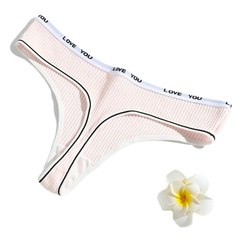 Nuevas mujeres Tanga transpirable medio algodón T-string sexy cadera de elevación de algodón entrepierna escritos de las mujeres ventas directas de la fábrica