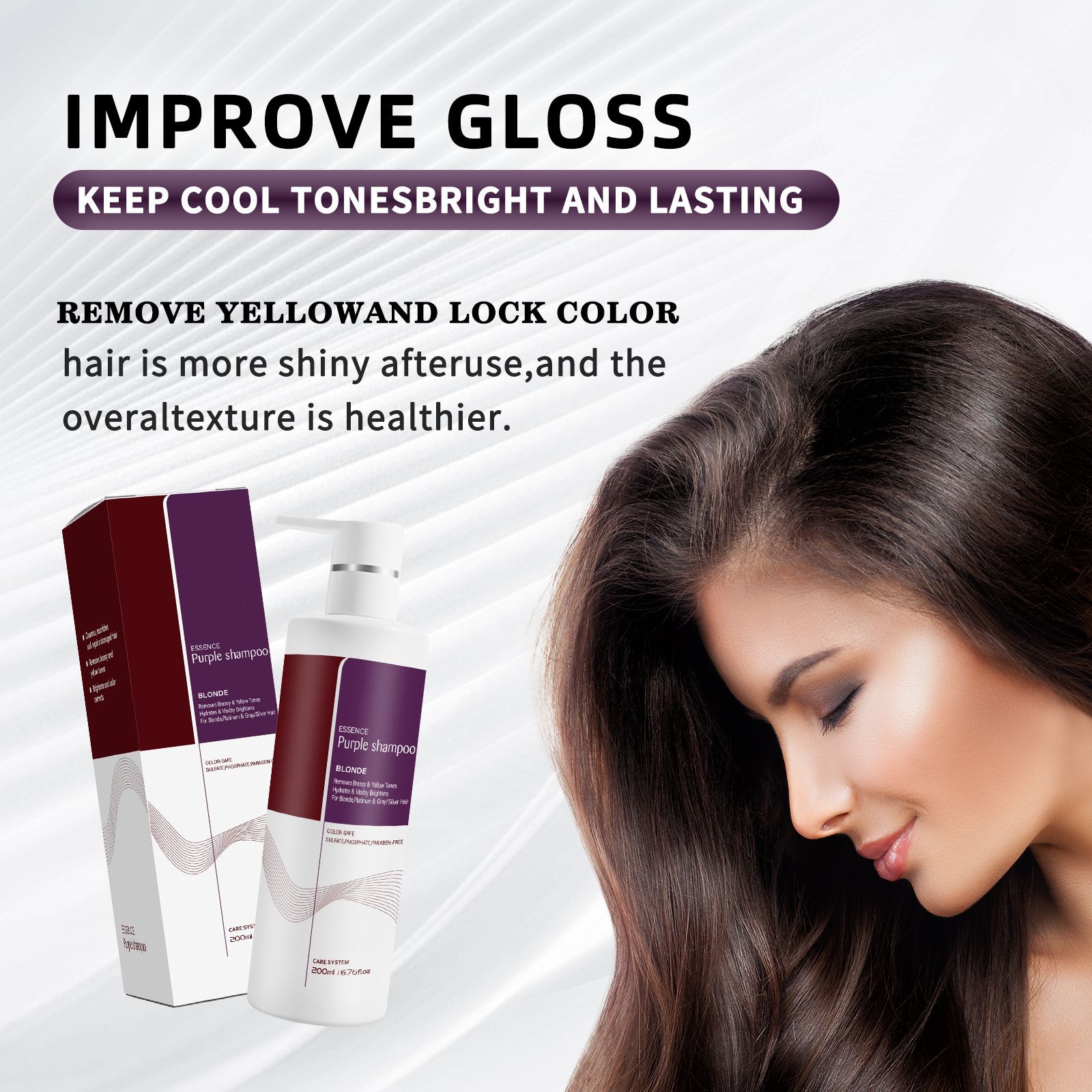 Nuevos productos transfronterizos sin estándar para la nutrición y el cuidado de la reparación del cabello, suave y suave, máscara para el cabello púrpura hidratada brillante image 6