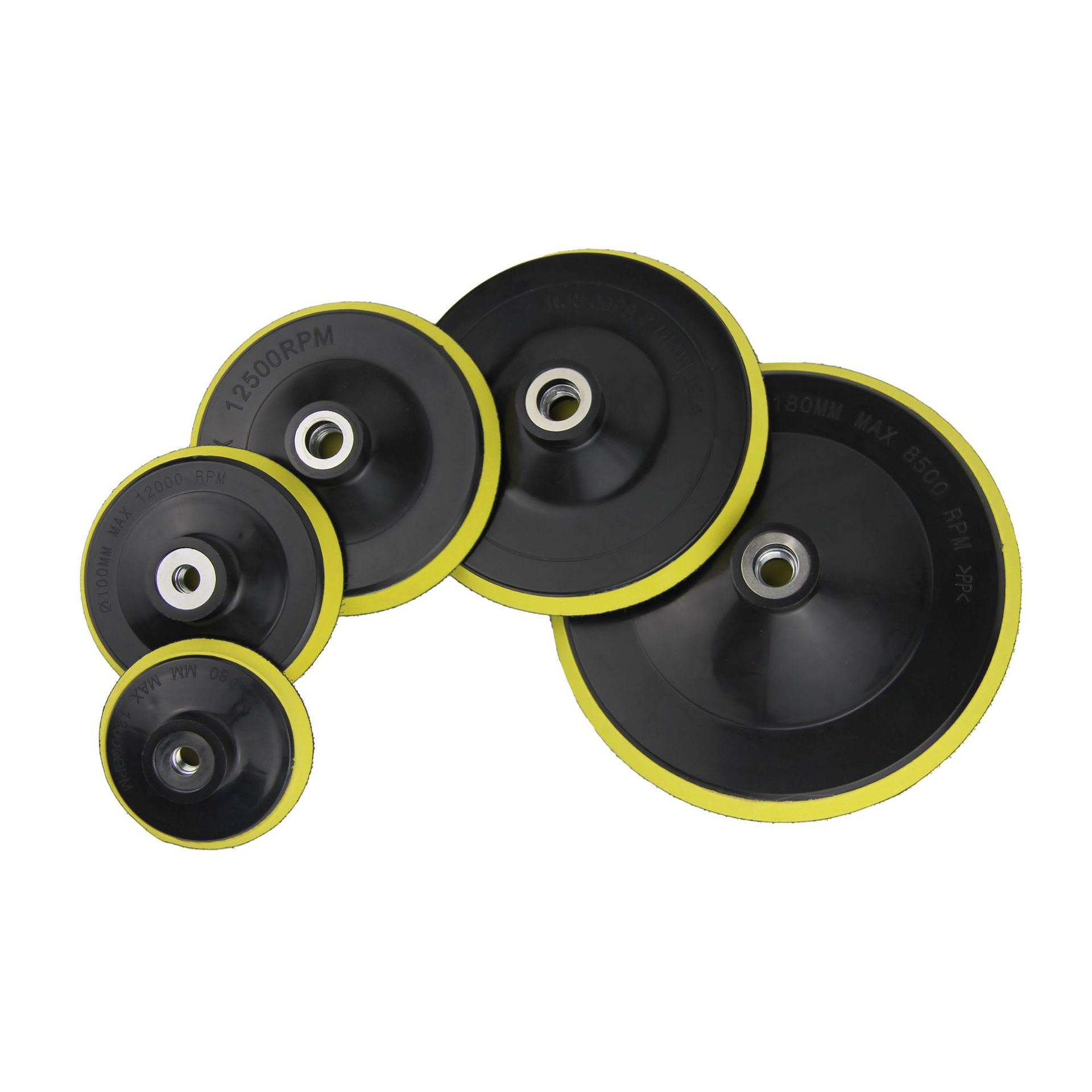 3/4/5/6/7寸黄棉抛光盘,汽车打蜡抛光,尼龙粘钩,M10/M14可选